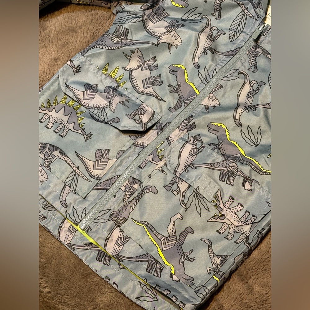 Carters - Boys Dinosaur Rain Slicker Light Weight Rain Jacket, Size - 5 - Picture 2 of 4